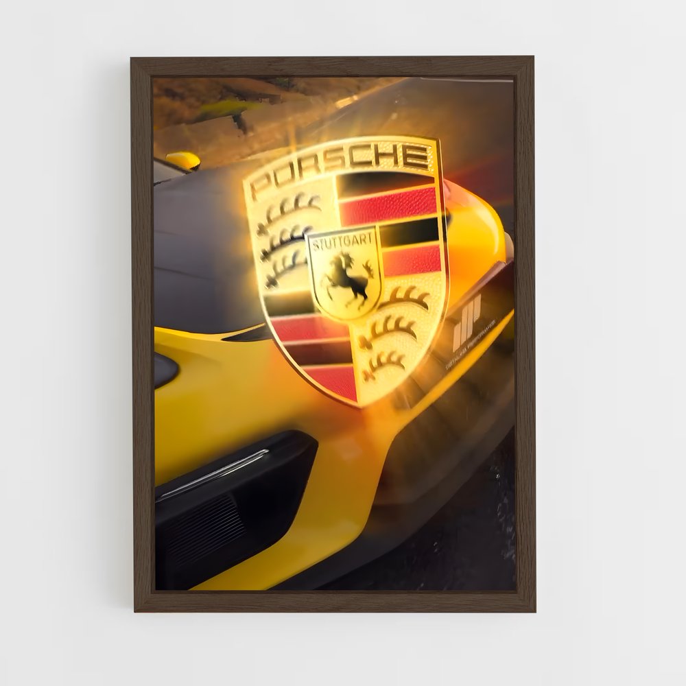 Poster Cayman Yellow Fury – affiche Porsche (vue 5)